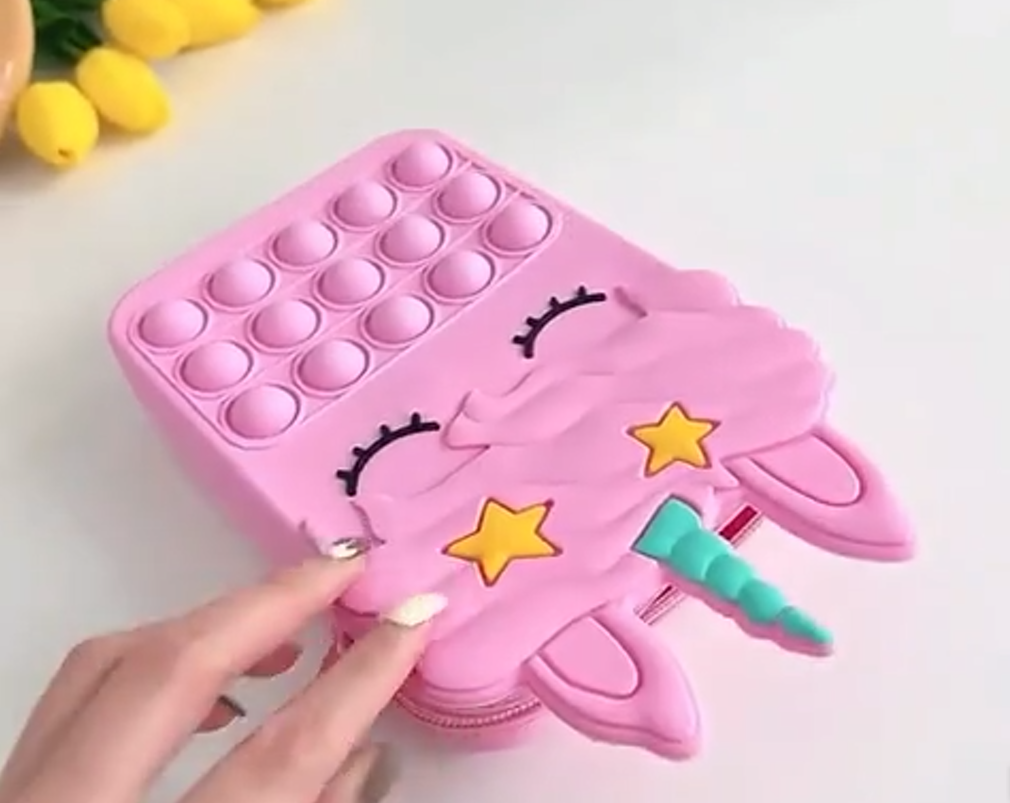 Unicorn sling Pop it Bags for Girls Kids Sling Bags