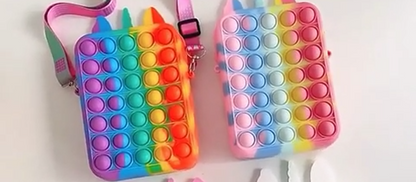 Unicorn sling Pop it Bags for Girls Kids Sling Bags